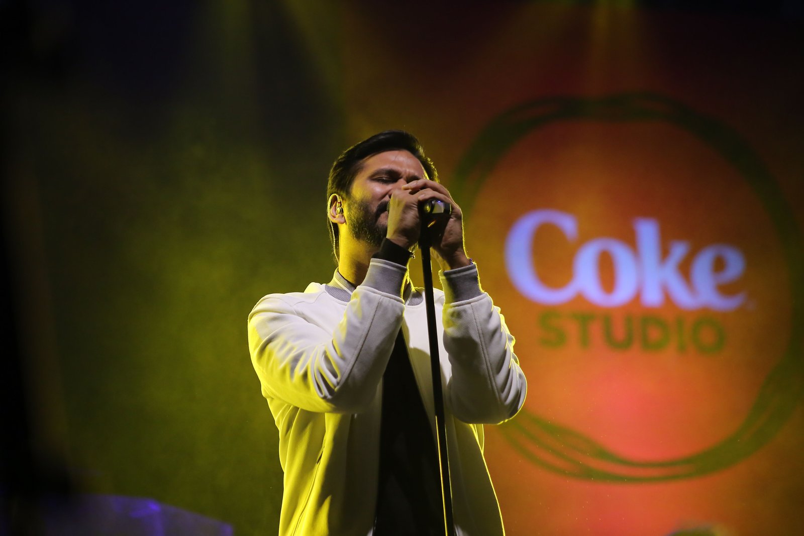 live singer performing at an event